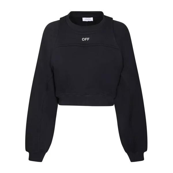 

Футболка cropped sweatshirt Off-White, черный