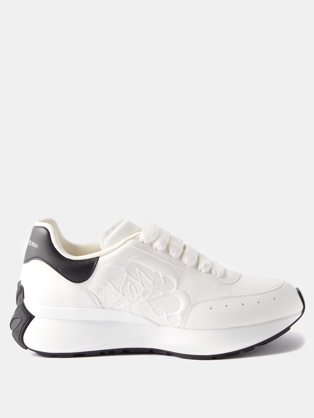 

Кожаные кроссовки sprint runner с тисненым логотипом Alexander McQueen, белый