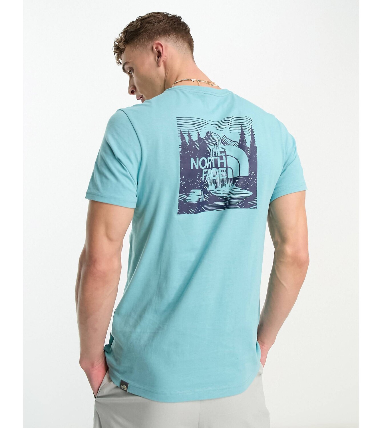 

Синяя футболка с принтом на спине The North Face Redbox Celebration, Синий