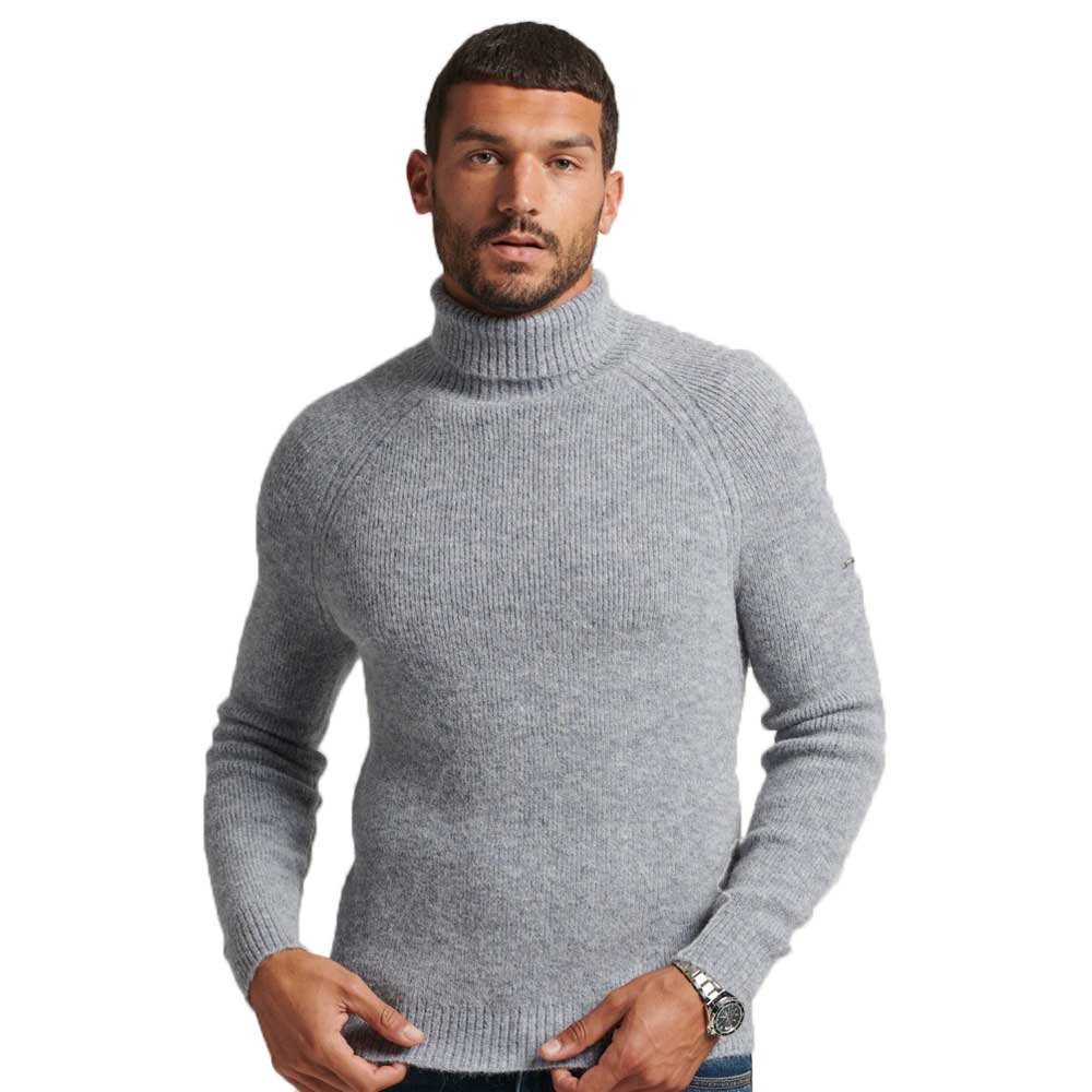 

Свитер Superdry Studios Chunky Roll Neck, серый