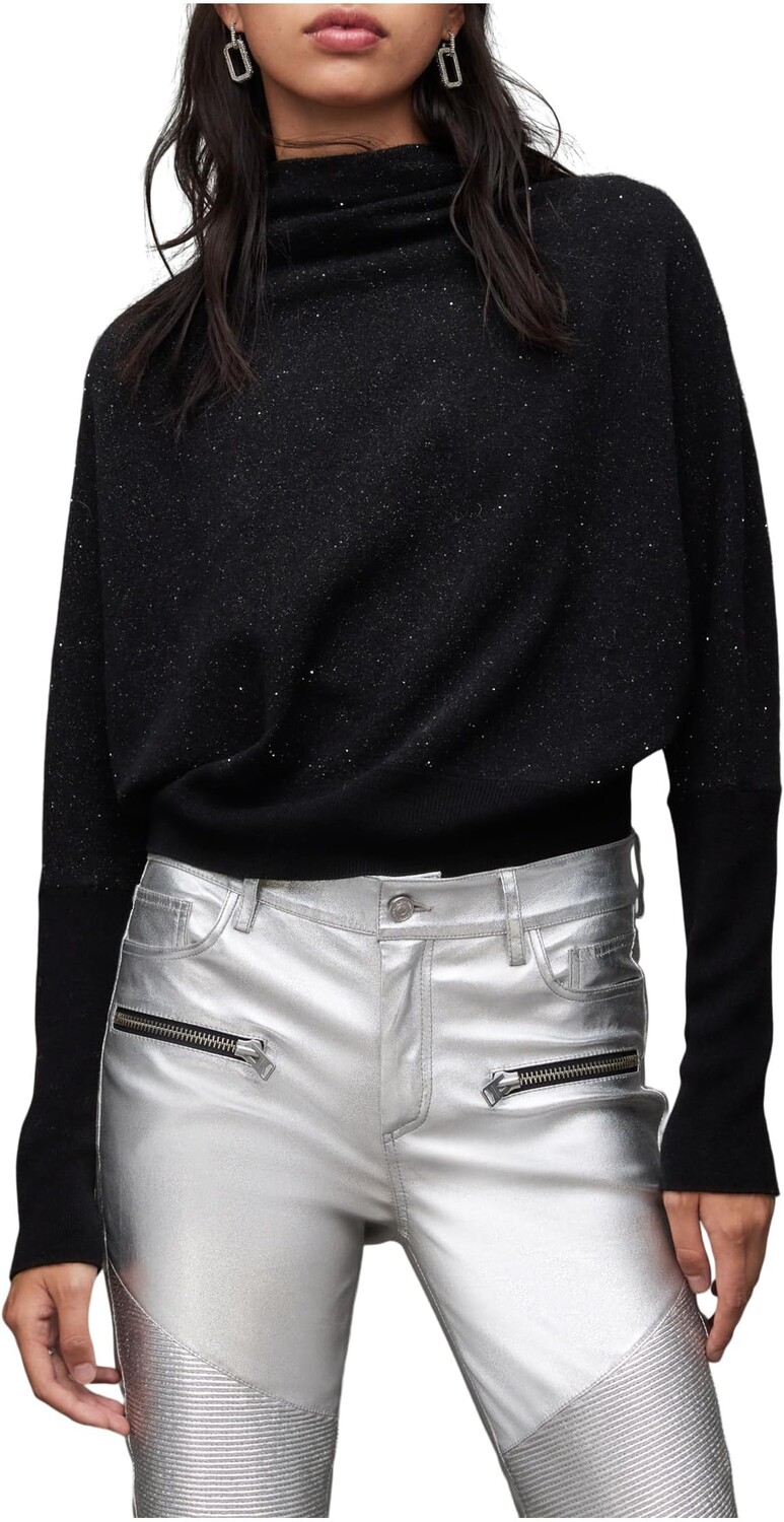 

Свитер Ridley Sparkle Jumper AllSaints, цвет Black/Silver