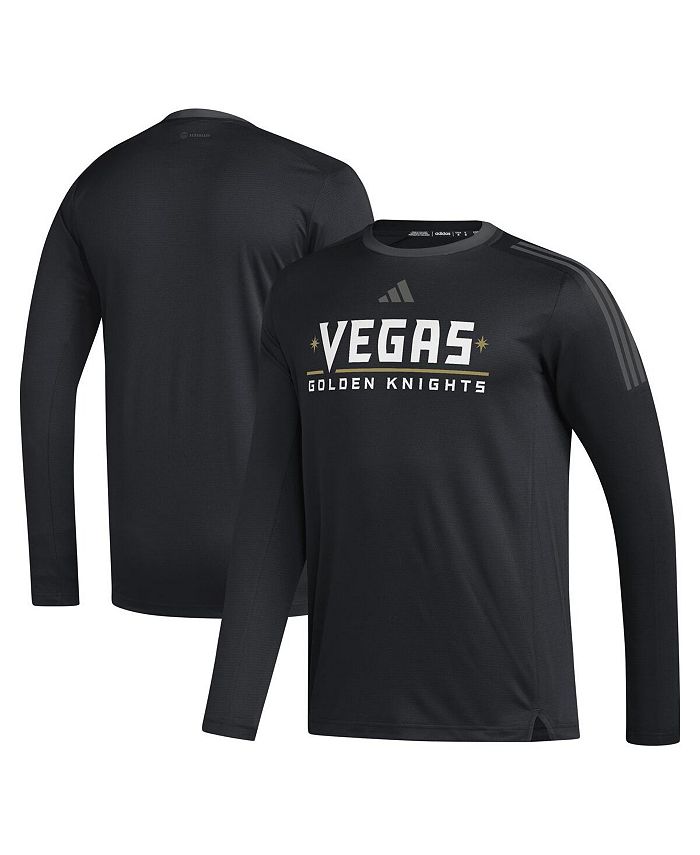 

Мужская черная футболка с длинным рукавом Vegas Golden Knights AEROREADY adidas, черный