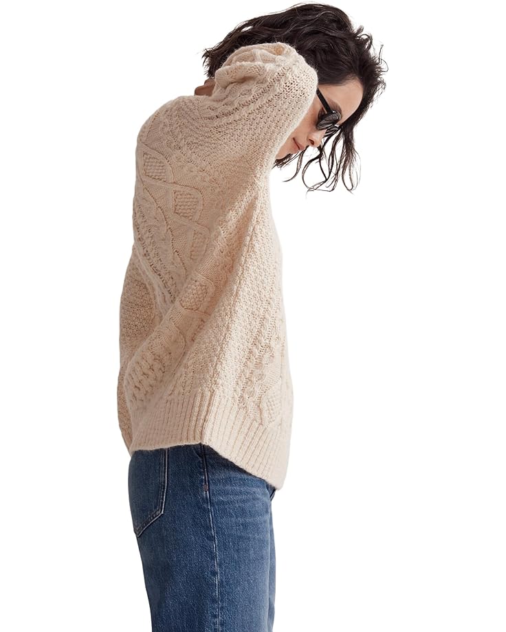 цена Свитер Madewell Cable-Knit Oversized Sweater, цвет Antique Cream