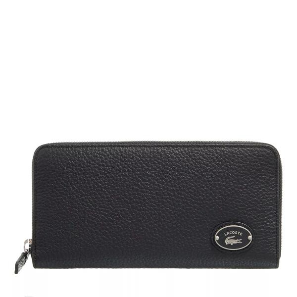 

Кошелек l zip wallet noir Lacoste, черный