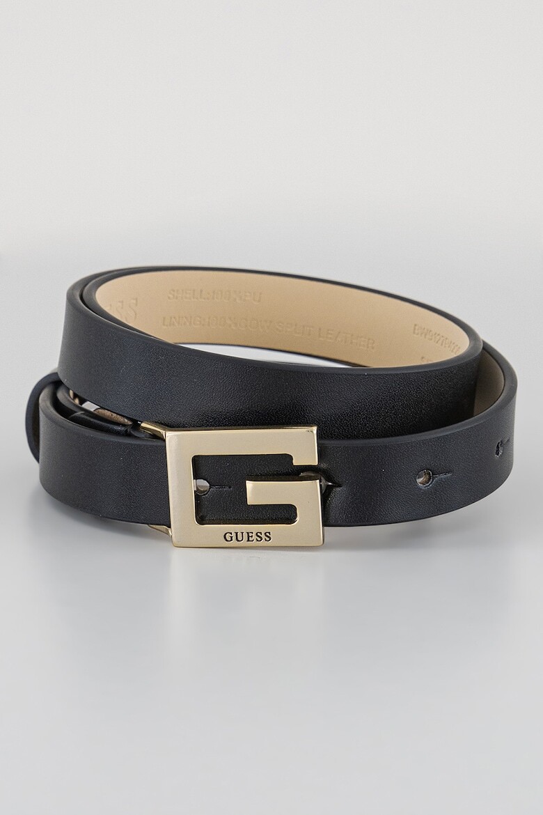 

Ремень из экокожи с пряжкой Guess, черный