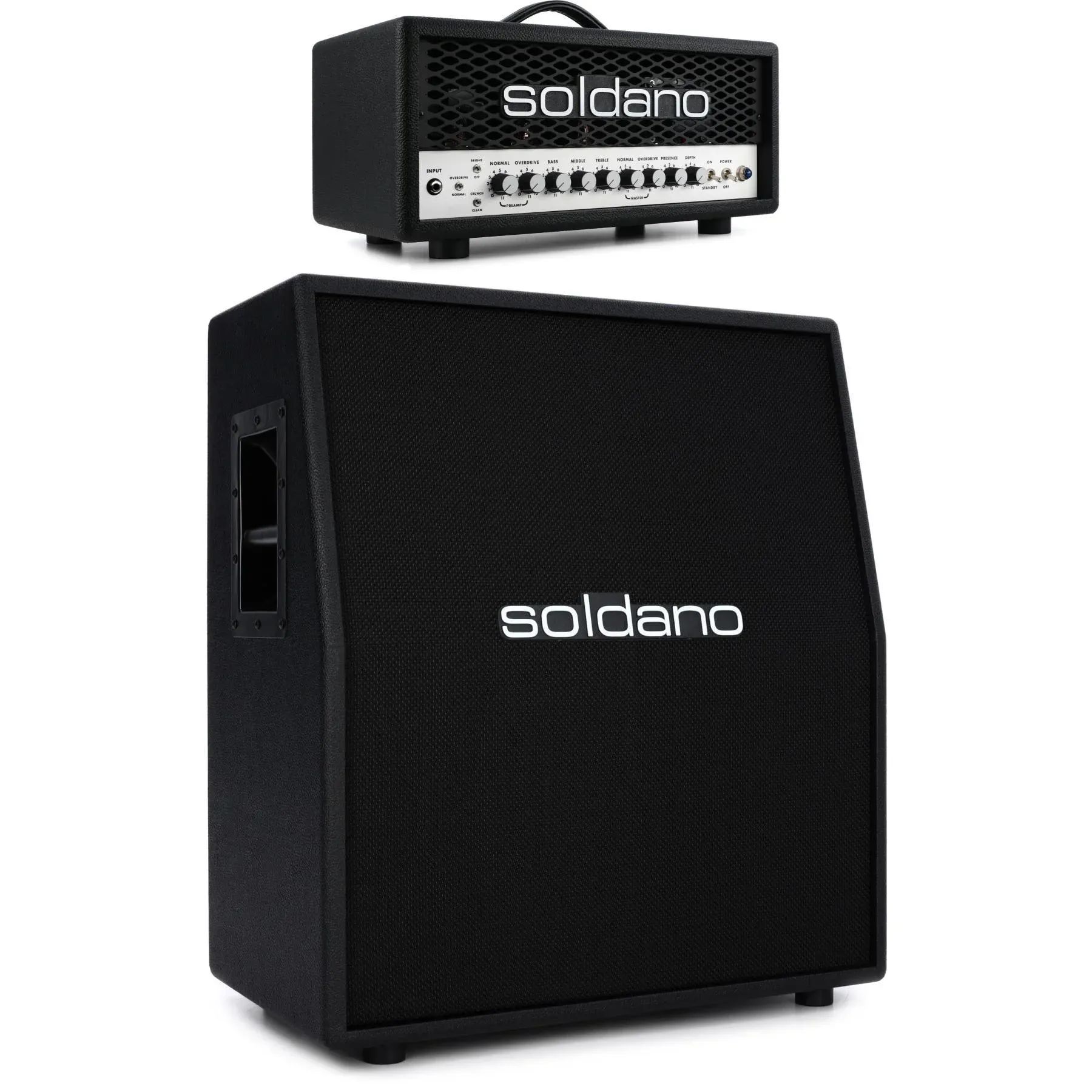 

Soldano SLO-30 Super Lead Overdrive 30-ваттная ламповая головка с 120-ваттным вертикальным кабинетом 2x12