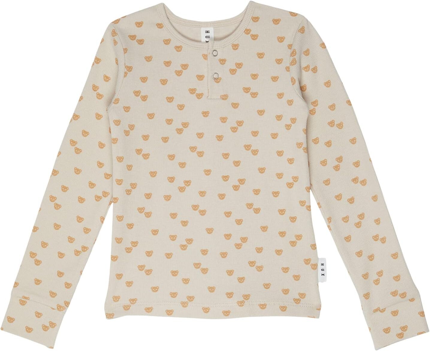

Футболка HUXBABY Beary Cute Rib Henley, цвет Almond