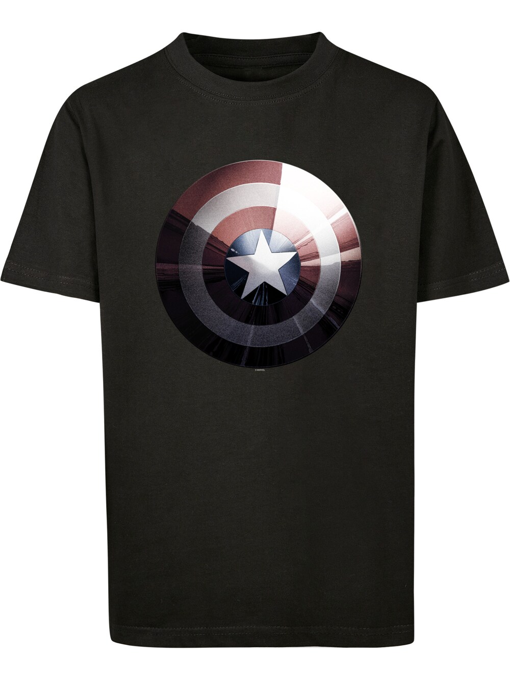 Футболка F4Nt4Stic Marvel Captain America Shield Shiny, черный