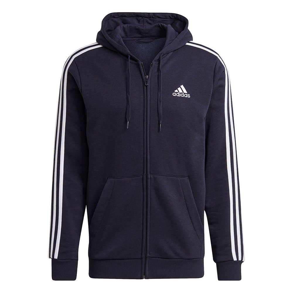 

Толстовка adidas Essentials 3 Stripes Full Zip, синий, Черный