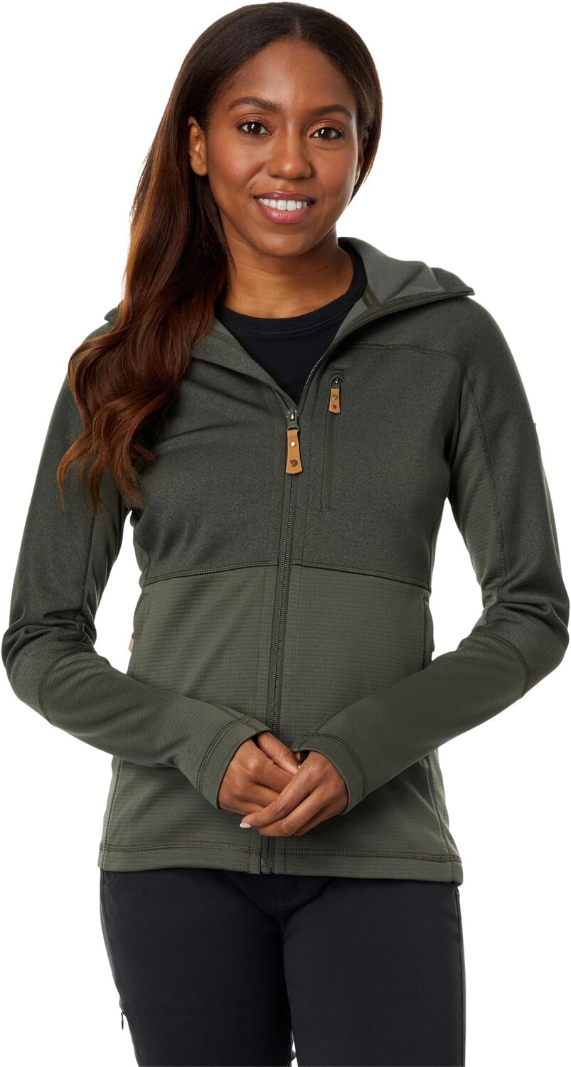 

Куртка Abisko Trail Fleece Fjällräven, цвет Deep Forest