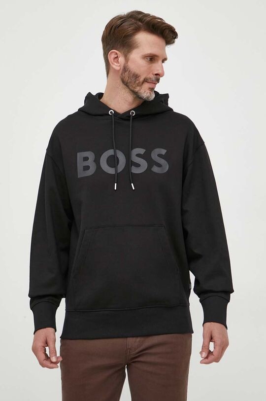 

Хлопковая толстовка Boss, черный