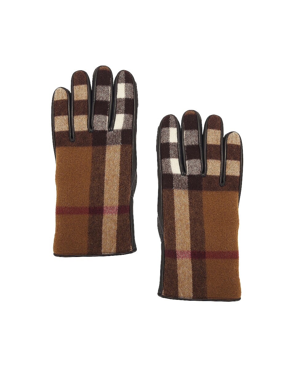 

Перчатки Burberry Gabriel Icon Stripe, цвет Birch Brown