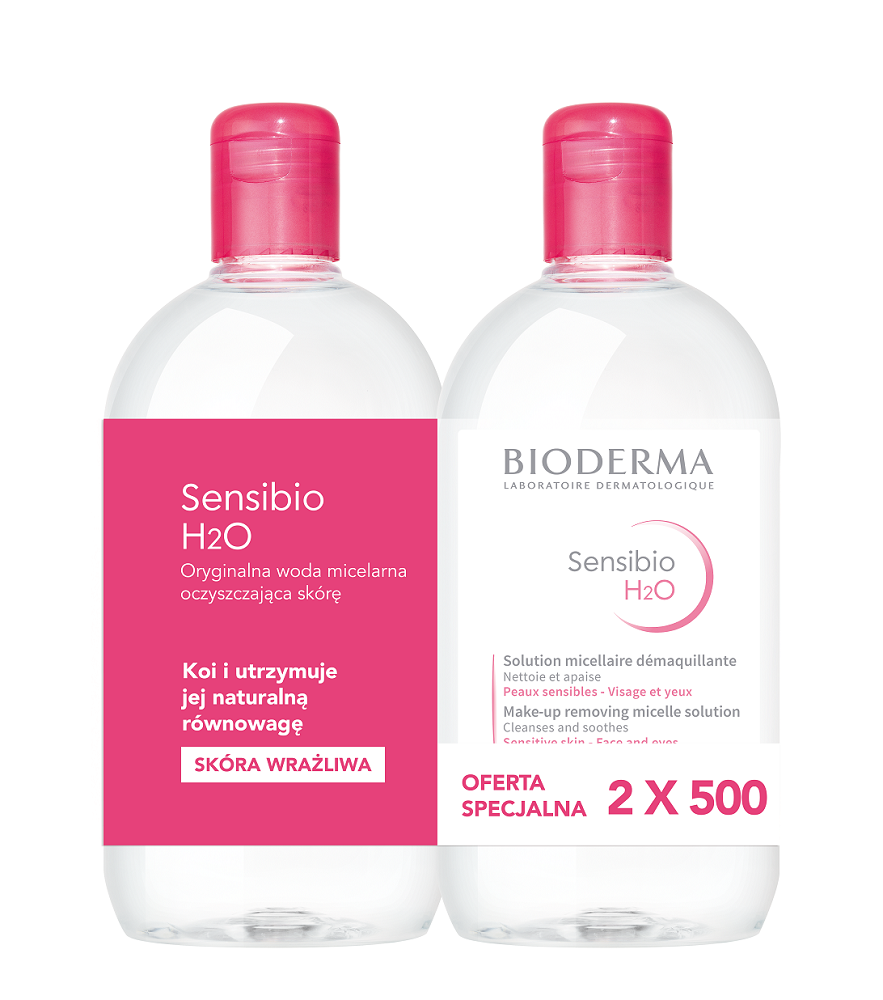 Bioderma Sensibio H2O мицеллярная вода, 2 шт. вода мицеллярная desert essence cucumber