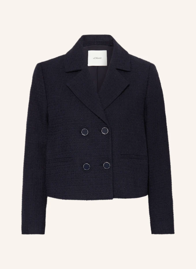 

Куртка свободного кроя из букле S.Oliver Black Label, синий