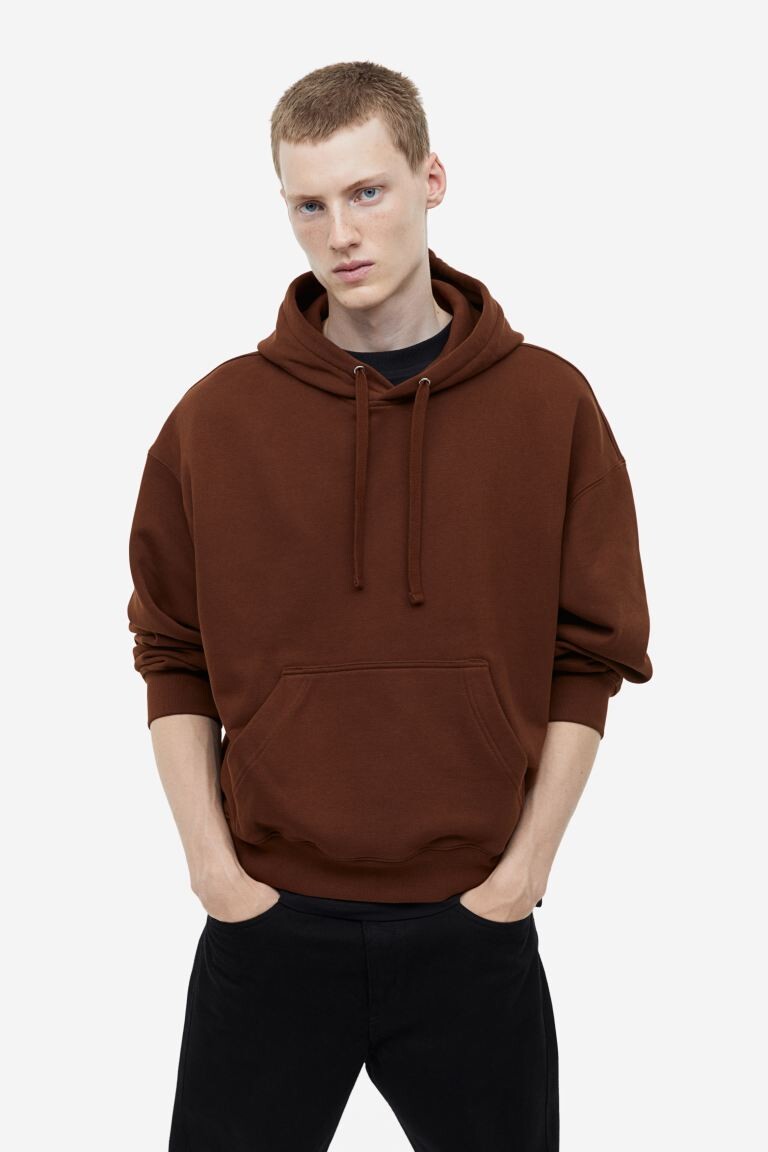 

Хлопковый топ оверсайз с капюшоном H&M