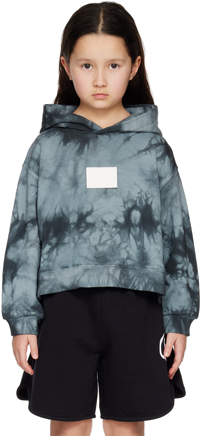 

MM6 Maison Margiela Kids Серый худи с принтом тай-дай
