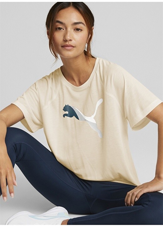 

Белая женская футболка с круглым вырезом Puma, Белый