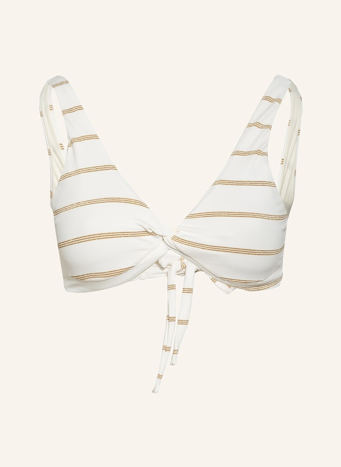 

Топ бикини PILYQ Bralette GOLDEN STRIPE, экру