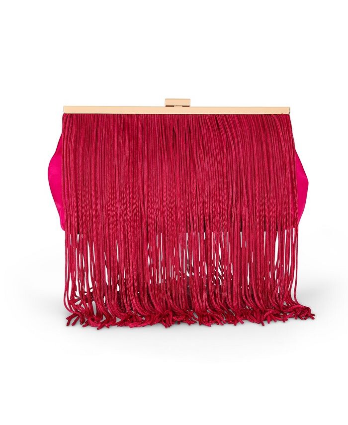 

Женский клатч-клатч Starling с бахромой Jewel Badgley Mischka, розовый