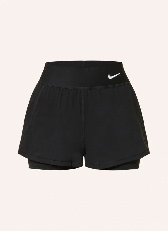 

Теннисные шорты 2-в-1 court dri-fit advantage Nike, черный