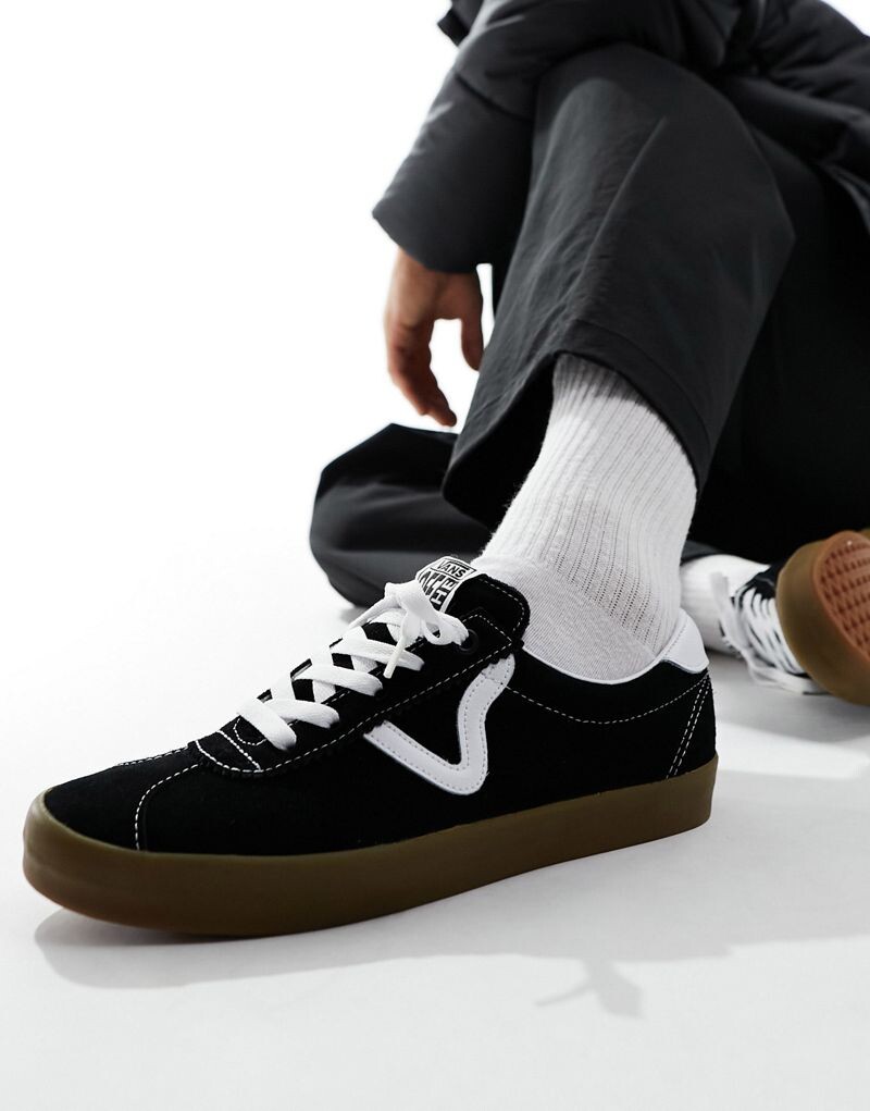 

Vans – Sport – Черные кроссовки на резиновой подошве