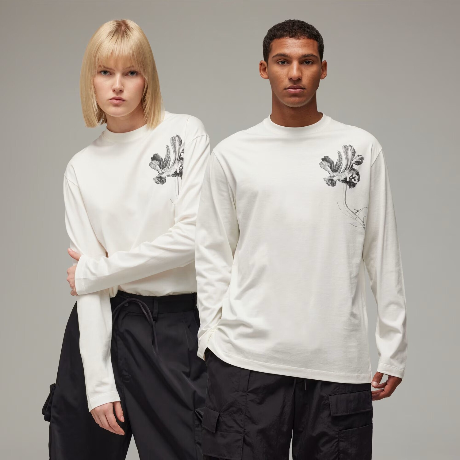 

Футболка с длинными рукавами и графическим рисунком Y-3 Adidas