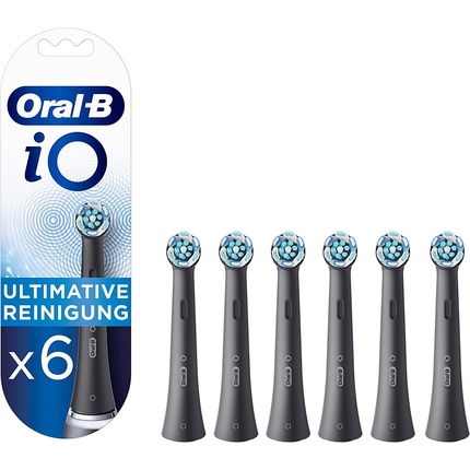 Сменные насадки для электрических зубных щеток Oral-B Io Ultimate Cleaning, 6 шт. — черные, Oral B