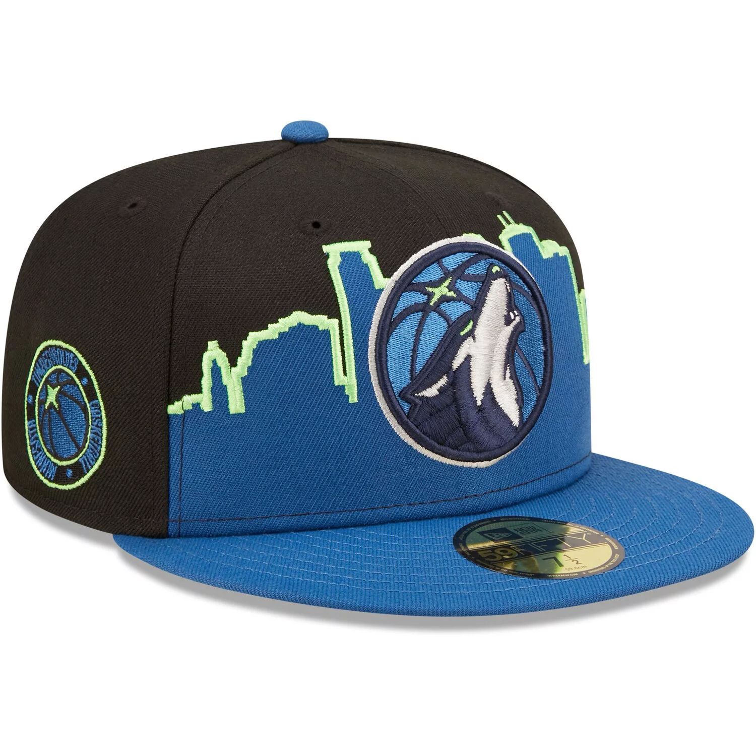 

Мужская облегающая шляпа New Era сине-черная Minnesota Timberwolves 2022 Tip-Off 59FIFTY