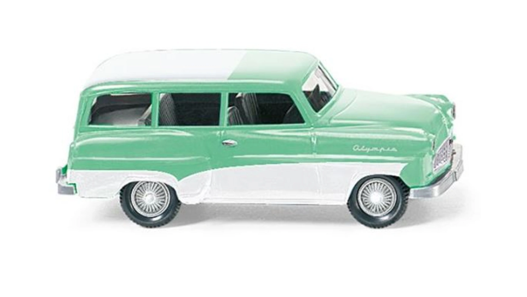 Wiking 1:87 Opel Caravan 1956 мятно-зеленый с белой крышей wiking 1 87 ford capri i медно коричневый с черной крышей