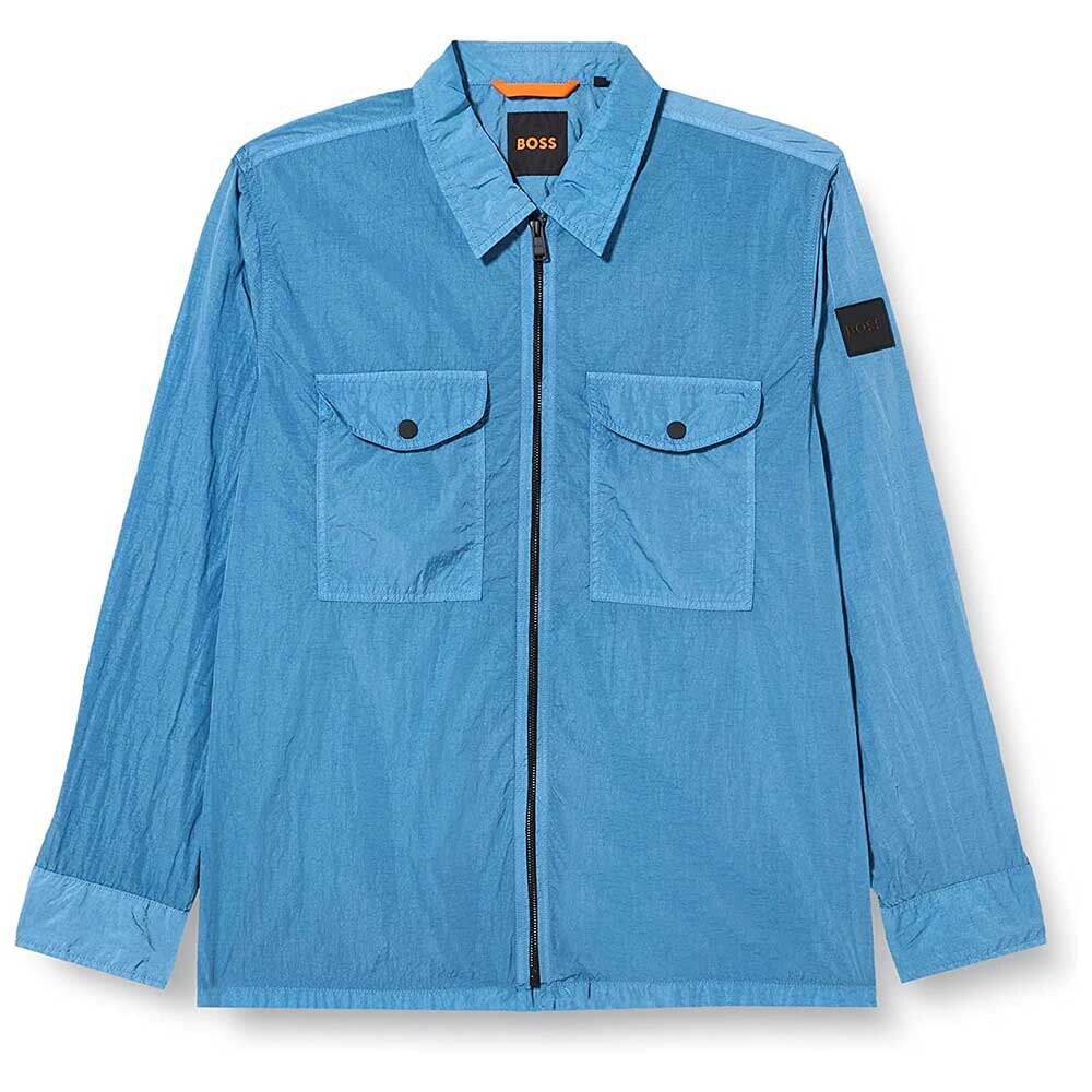 

Рубашка с длинным рукавом BOSS Lovel Zip 8 10243198, синий