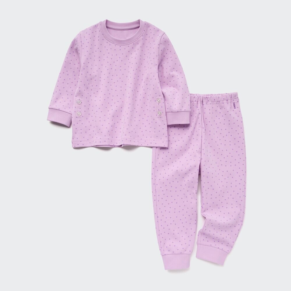 

Мягкая эластичная хлопковая пижама Uniqlo для мальчиков и девочек (с длинными рукавами)