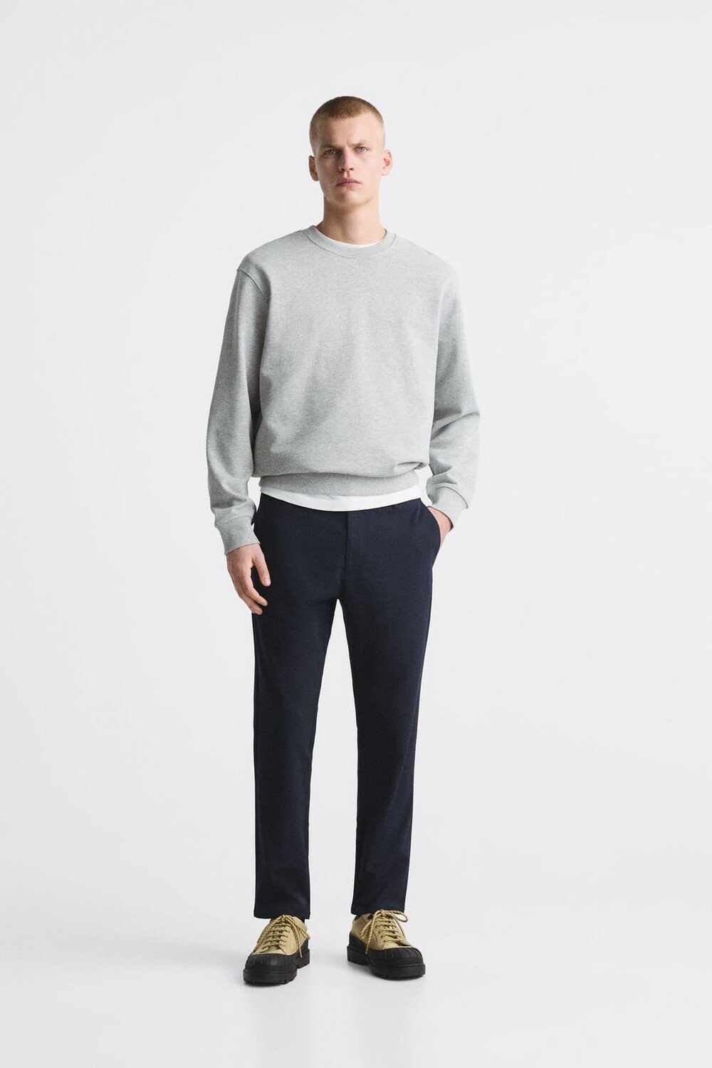 

Брюки облегающего кроя комфорт ZARA, синий