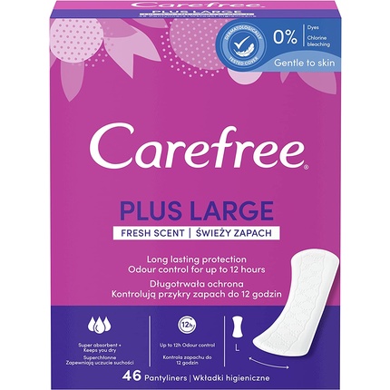 Прокладки Carefree Plus Large, 46 шт. carefree carefree салфетки plus large fresh ароматизированные