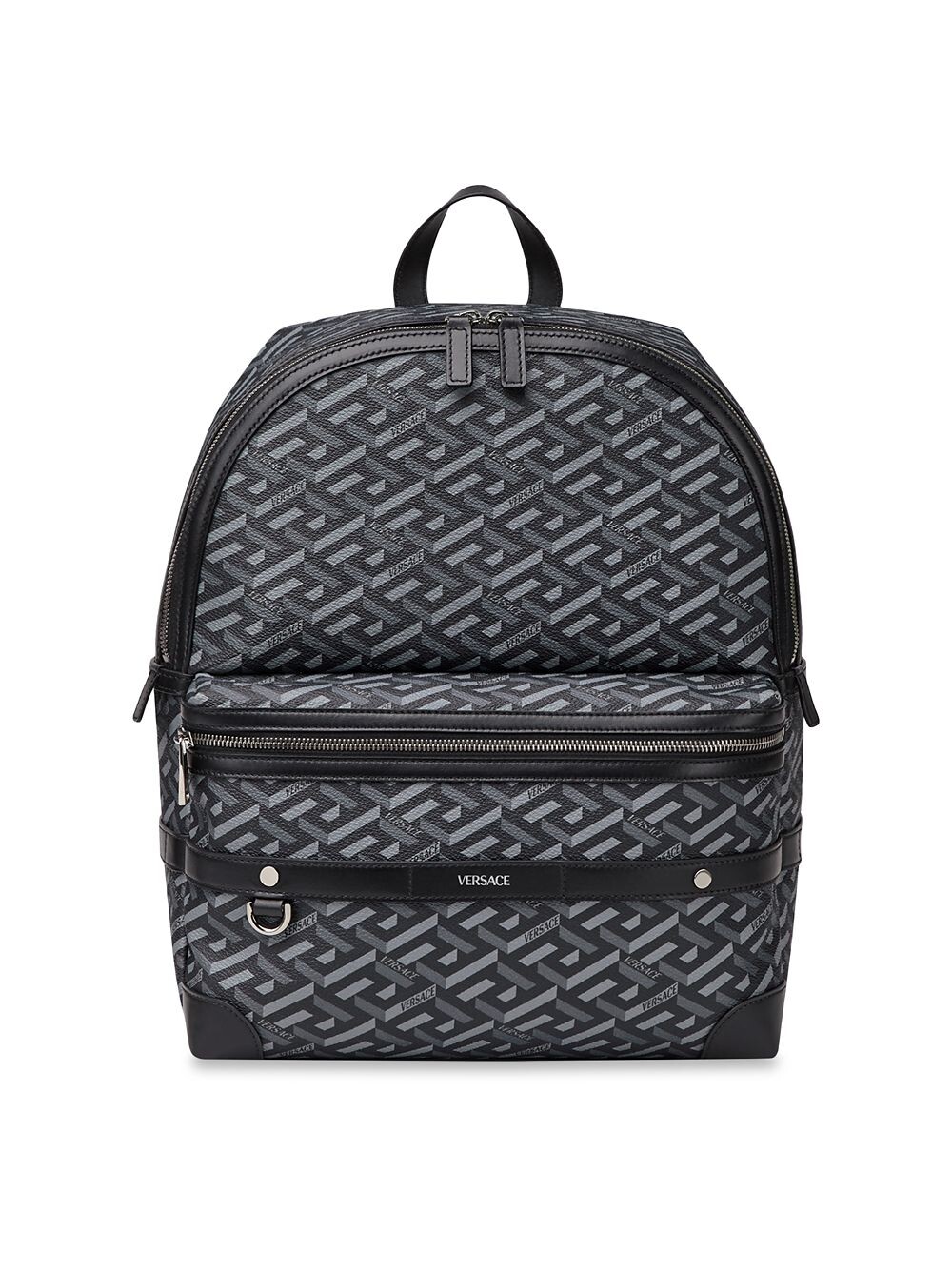 

Холщовый рюкзак с покрытием La Greca Versace, черный