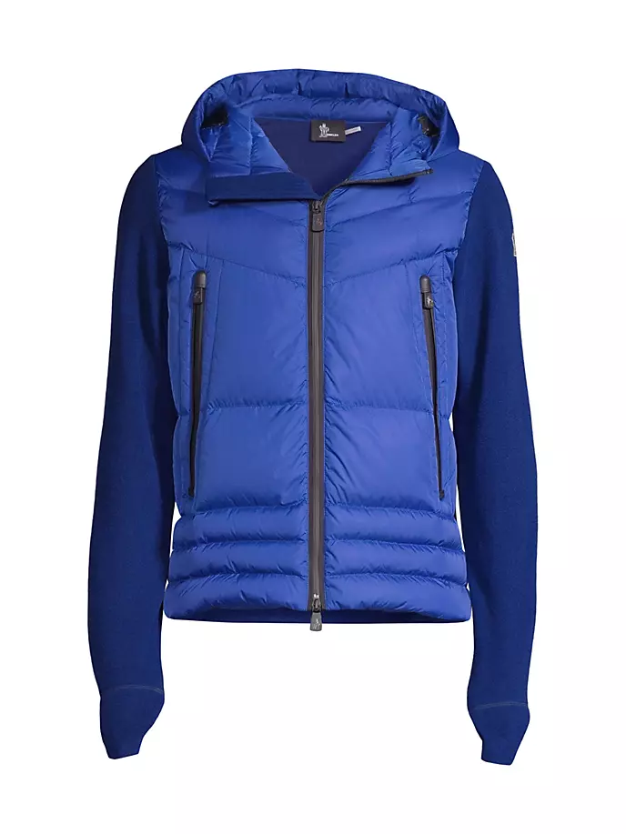 

Кардиган на молнии с пухом Moncler Grenoble, синий