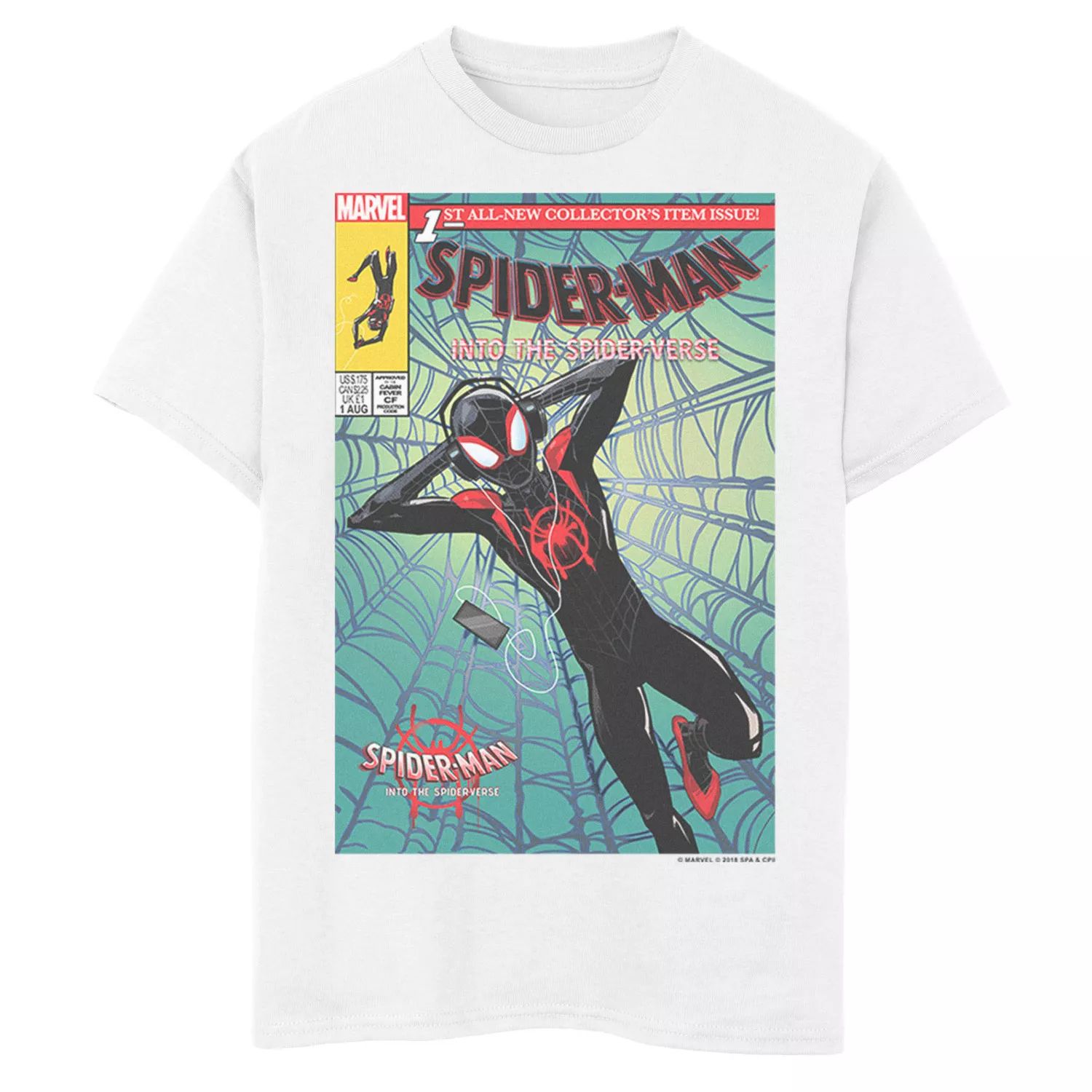 

Футболка с рисунком комиксов для мальчиков 8–20 лет Marvel Spiderverse Collectors Marvel