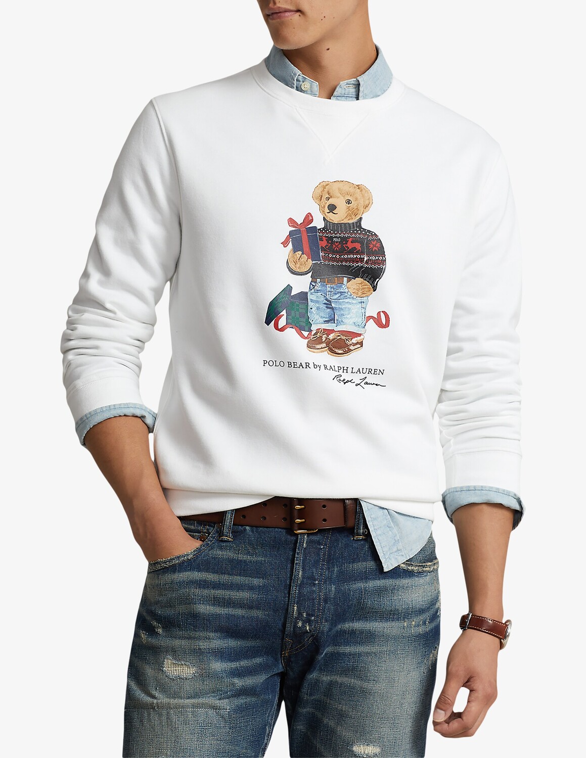 

Толстовка с медведем Ralph Lauren, белый