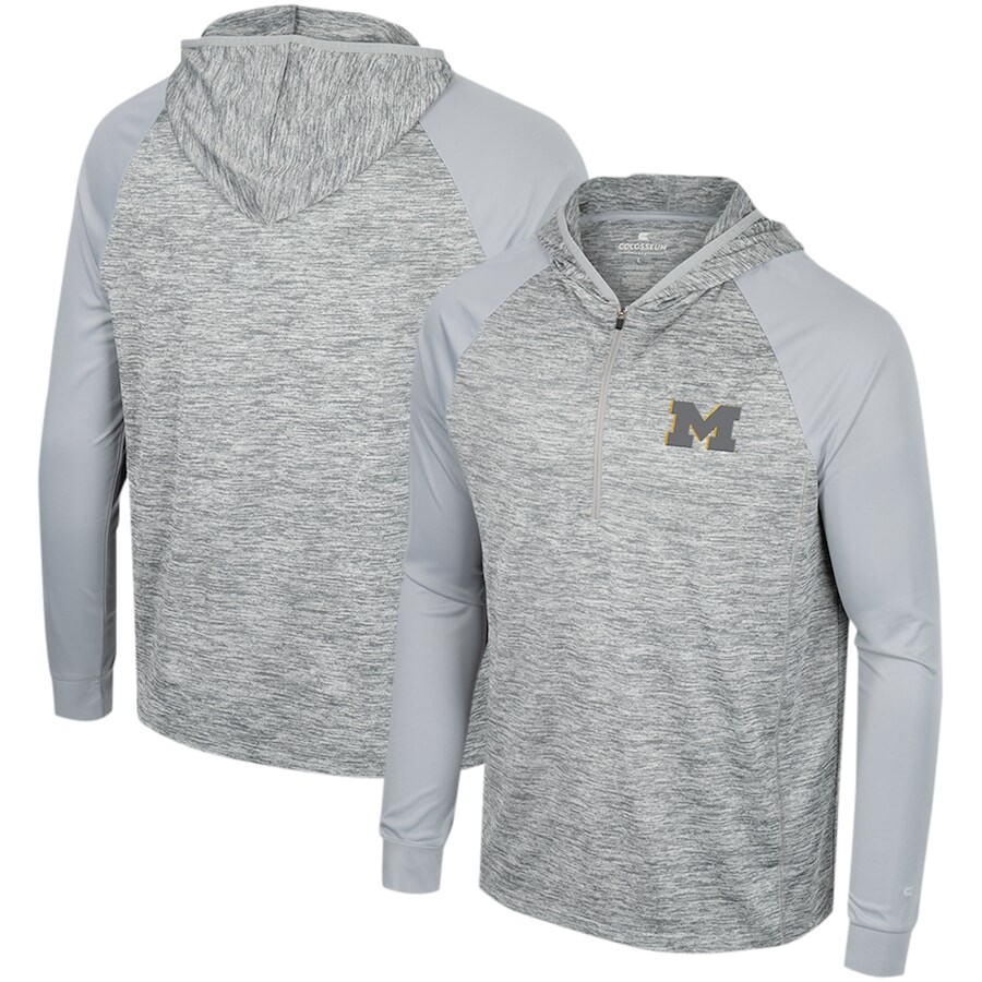 

Толстовка Colosseum Michigan Wolverines, серый