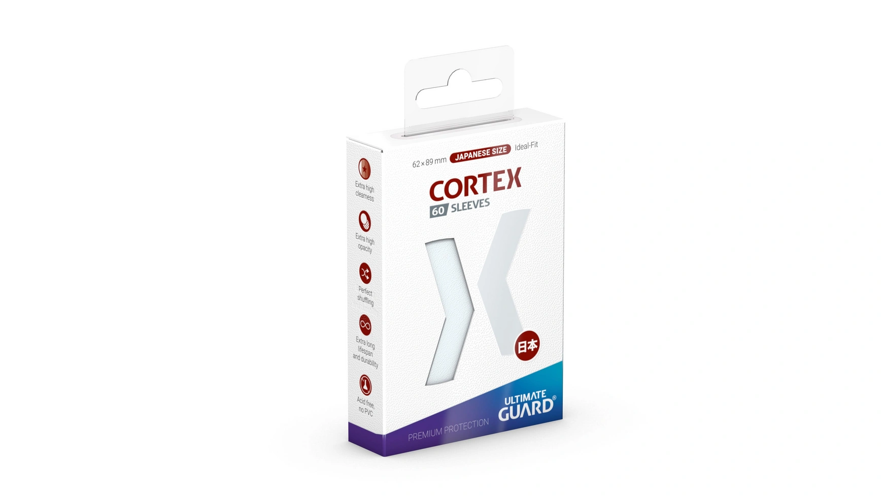 

Рукава Ultimate Guard Cortex, японский размер, прозрачные (60)