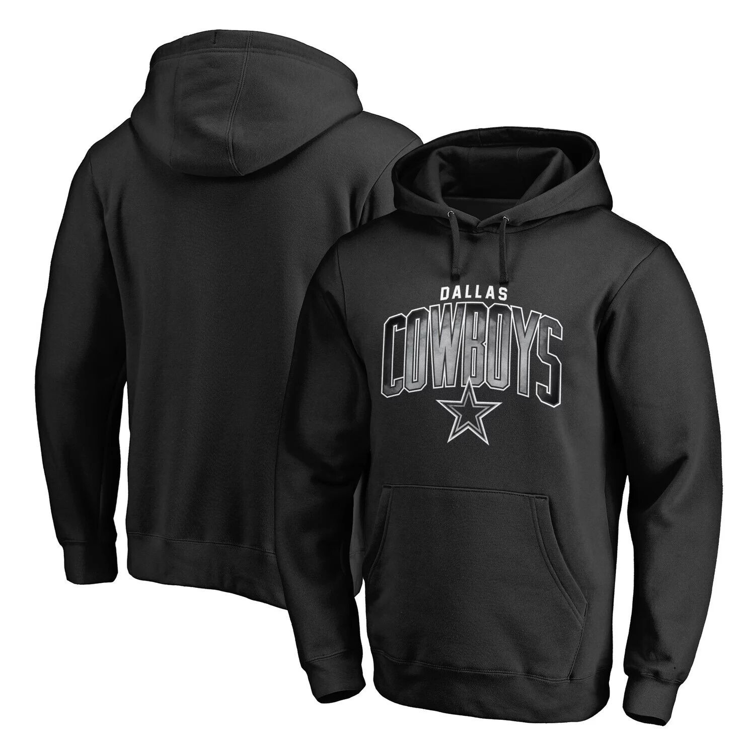 

Мужской черный пуловер с капюшоном Fanatics Dallas Cowboys Arch Smoke