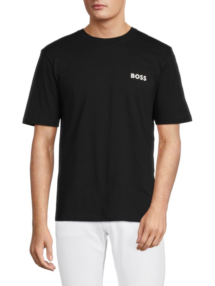

Футболка с логотипом и графическим рисунком Boss, черный