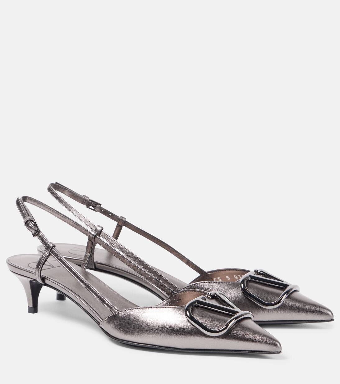 

Кожаные туфли с пяткой на пятке VLogo Signature Valentino Garavani, цвет antracite