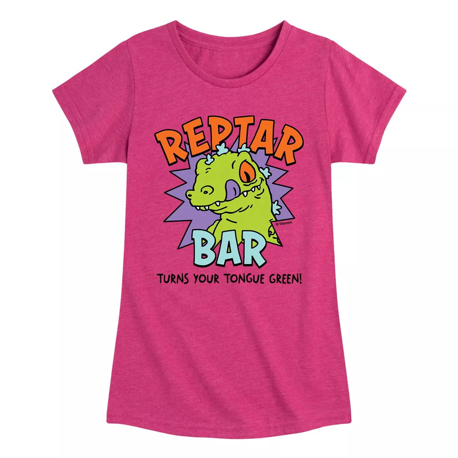 

Футболка с рисунком язычка Nickelodeon Rugrats Reptar Bar для девочек 7–16 лет Licensed Character