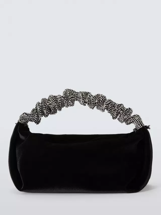 

Клатч John Lewis Velvet Rhinestone, черный