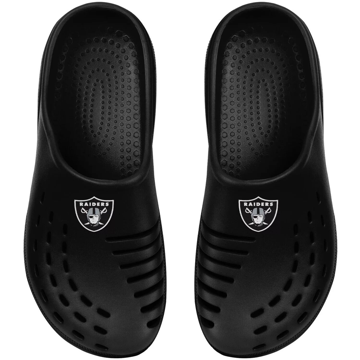 

Молодежные черные сабо FOCO Las Vegas Raiders Sunny Day Unbranded