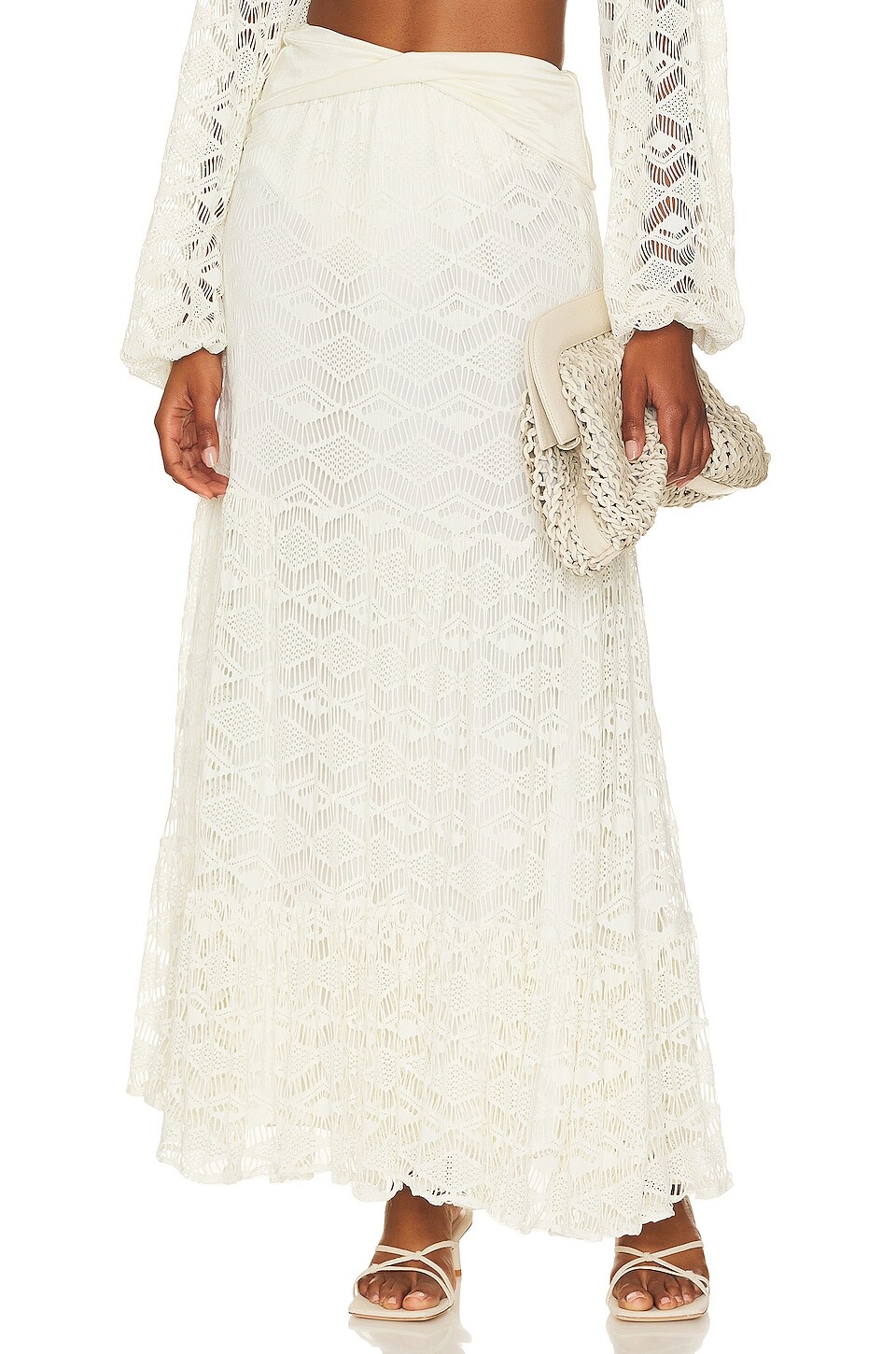 

Юбка PatBO Crochet, слоновая кость