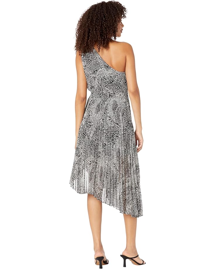 Платье BCBGMAXAZRIA One Shoulder Printed Cocktail Dress, цвет Black Combo платье bcbgmaxazria sleeveless foiled knit dress цвет gunmetal black