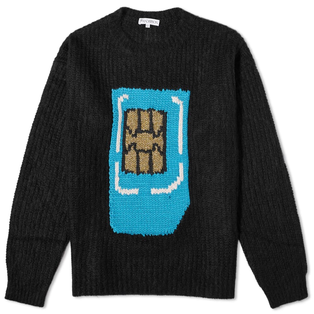 

Свитер JW Anderson Sim Card Crew Knit, черный