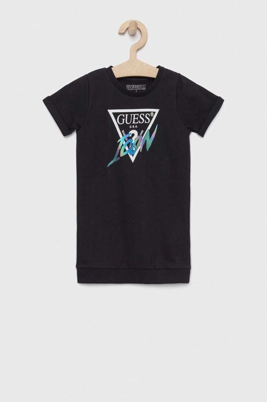 

Платье из хлопка для маленькой девочки Guess, черный