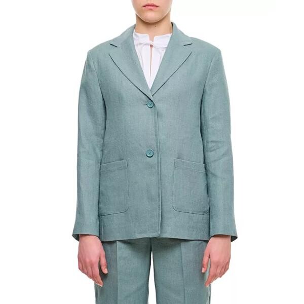 

Куртка socrates linen jacket Max Mara, синий